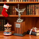 The size is only 153mm. Archangel Michael Statue: A Resin Symbol of Divine Protection & Spiritual Strength