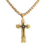 Triple Stainless Steel Cross Necklace - BGCOPPER