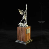 The size is only 153mm. Archangel Michael Statue: A Resin Symbol of Divine Protection & Spiritual Strength