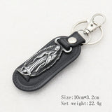 St.Benedict Guadalupe Miraculous Medal Keyrings Leather Car Key Chains - BGCOPPER