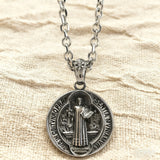 St. Benedict Home Blessing Titanium Steel Pendant
