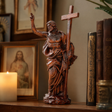 “He Is Risen” — Hand-Carved Boxwood Jesus Resurrection Statue | Symbol of Hope, Faith & New Life