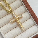 Jesus Cross Diamond - Encrusted Necklace - BGCOPPER