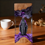 Virgin Mary Resin & Wood Night Light Ornament (Plug-in Version)