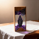 Virgin Mary Resin & Wood Night Light Ornament (Plug-in Version)