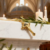 Golden St. Benedict Exorcism Cross - Blessings to you and your family