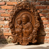 “St. Joseph & Child Jesus” Hand-Carved Wood Icon – A Timeless Christian Gift for Father’s Day & Faithful Homes
