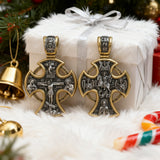 Double-sided S925k silver pendant depicting the Passion of Christ and St. George slaying the dragon.