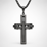 3D Interlocking Stainless Steel Cross Necklace
