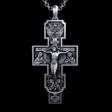 S925K Silver Orthodox Crucifixion Necklace - BGCOPPER