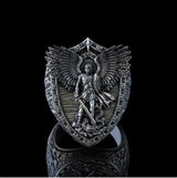 Archangel Michael Steel Titanium Ring——Giving us the strength and courage to move forward - BGCOPPER