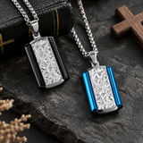 Geometric Faith Pendant Necklace – Titanium Steel Men's Necklace