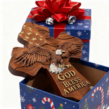 American Eagle Wooden Cross – God Bless America