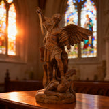 Boxwood Archangel Michael Carving: A Christmas Gift of Divine Protection