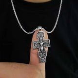 S925K Silver Orthodox Crucifixion Necklace - BGCOPPER