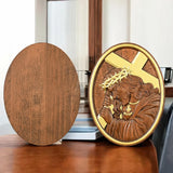 Jesus Crown of Thorns Jesus Inlaid Sacred Heart Crucifix Wooden Sculpture - BGCOPPER