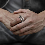 S925K Silver Embrace Gesture Ring - BGCOPPER
