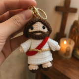 Handmade Crochet Jesus Keychain