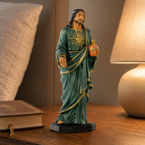 Hand-Carved Beechwood Statue of the Sacred Heart of Jesus — Hand-Painted Edition