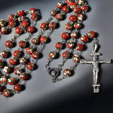 【Red Enamel Sacrifice】S925K Silver Rosary · Decoding Faith - BGCOPPER