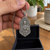 S925 Sterling Silver Sacred Heart of Jesus Pendant Necklace – Catholic Christian Faith Jewelry