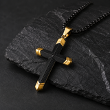 Titanium Steel 18K Gold Cross Necklace | A Christian Emblem of Faith and a Fashion Statement