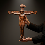 Sacred Art Crucifix: Devotionally Hand-Carved Solid Wood Cross, A Testament of Divine Love & Sacrifice