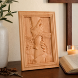 God's Redeeming Hand Beech Wood Carving Wall Decoration - Christian gift presentation