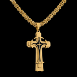 Triple Stainless Steel Cross Necklace for daily faith wear and Christian gifting