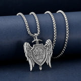 St Michael's Archangel Shield Necklace,The Patron Saint of Paratrooper Police Military Paramedic Fireman - BGCOPPER