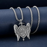 St Michael's Archangel Shield Necklace,The Patron Saint of Paratrooper Police Military Paramedic Fireman - BGCOPPER