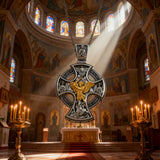 Double Sided 925 Sterling Silver Religious Pendant - Crucifixion of Christ & St. Michael Medal - Choose from 5 Chain Styles - Free Polishing Cloth