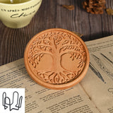 Bgcopper Wooden Tree of Life Celtic Cross Coasters - BGCOPPER