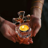 Cross Glass Candle Holder: Light Wrapped in Sacred Symbolism