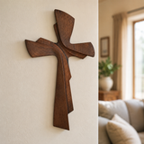 Modern Wooden Wall Cross: A Contemporary Symbol of Faith & Craftsmanship - craftsmanship detail