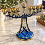 Holy 9-Branch Christian Menorah: Emblem of Divine Light and Devout Faith