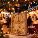 Square Archangel Michael Wooden Pendant