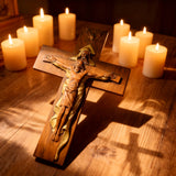 Bgcopper Holy Trinity Crucifix Wood Decor