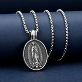 Our Lady of Guadalupe Virgin Mary Necklace,the patron saint of America and unborn children - BGCOPPER