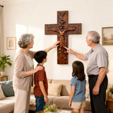 Bgcopper Holy Trinity Crucifix Wood Decor