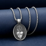 Sacred Heart Medallion Necklace - BGCOPPER