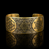 Handcrafted Metatron’s Cube Sacred Geometry Bracelet – S925 Sterling Silver / Copper