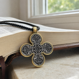 Baroque Style Crucifix Pendant with Jesus and the Four Archangels – A Symbol of Faith and Divine Protection