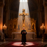 【Holy City Wood】Handcrafted Olive Wood Cross with Bronze Christ Statue A Devotional Companion for Prayer A Collectible Gift of Distinction