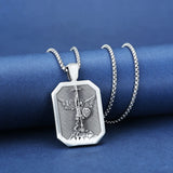 St.Michael Archangel Necklace guardian angel patron saint of paratroopers police military paramedics firemen Michael talisman protection - BGCOPPER