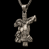S925 Sterling Silver Crucified Jesus Cross Pendant Necklace – INRI Christian Faith Jewelry