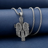 Pure Tin Celtic Winged Crucifix Necklace - BGCOPPER