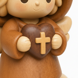 Silent Guardian Wooden Angel-A Small Prayer Companion for Her Bedside, Desk, or Prayer Corner