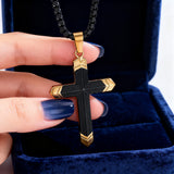 Titanium Steel 18K Gold Cross Necklace | A Christian Emblem of Faith and a Fashion Statement
