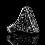 S925K Silver Handcrafted Jesus Crucifixion Scene Ring